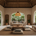 Woven Rattan Ceiling Light Lighting Lobby