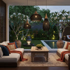 Woven Rattan Ceiling Light Lighting Lobby