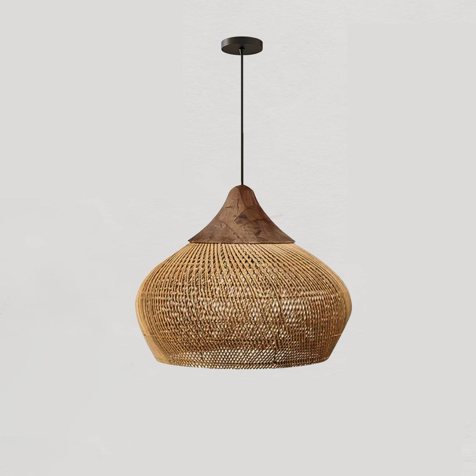 Woven Rattan Ceiling Light Lighting Lobby