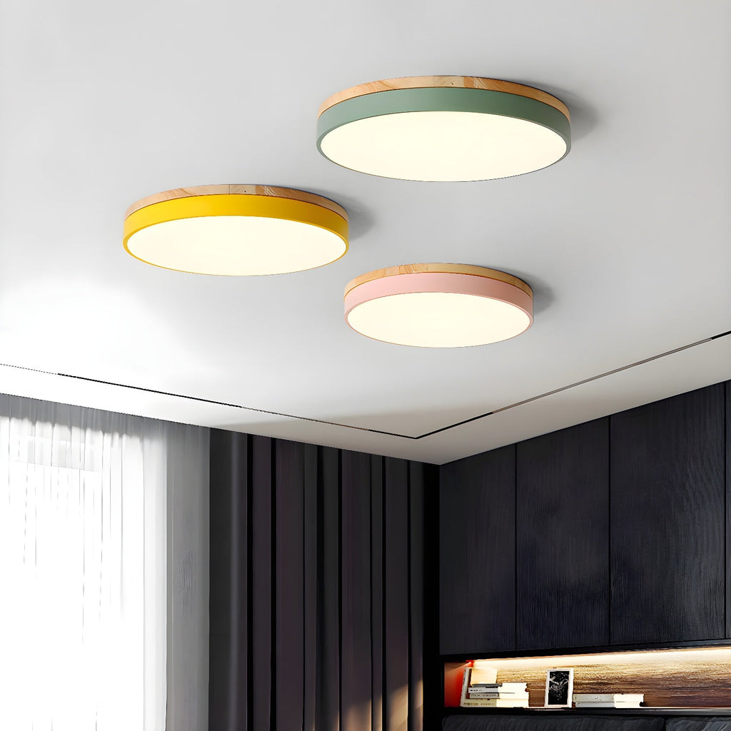 Zara Circular Wooden Suspension Light Lighting Lobby