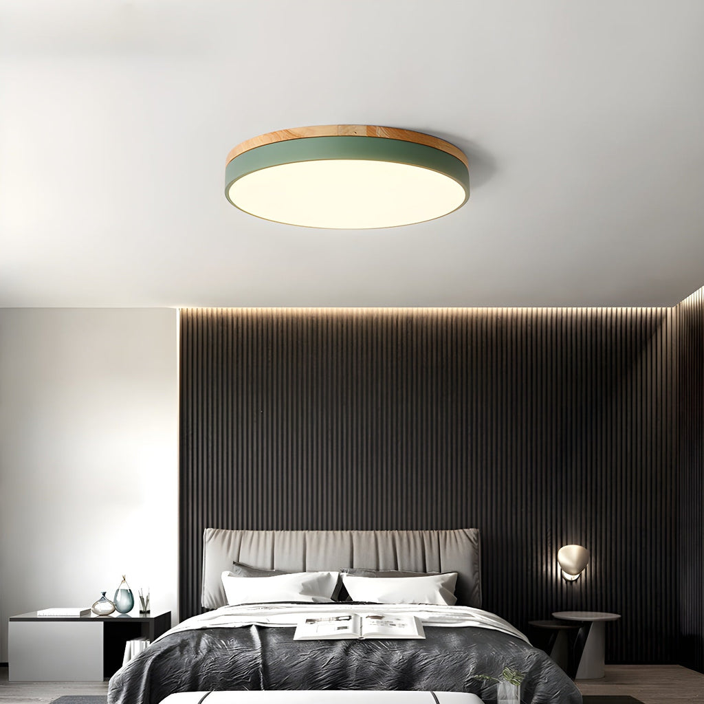 Zara Circular Wooden Suspension Light Lighting Lobby