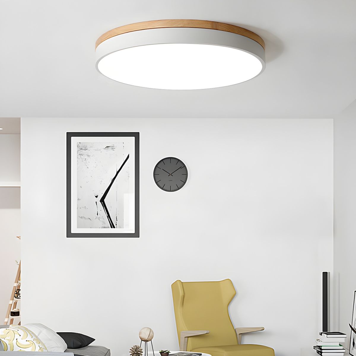 Zara Circular Wooden Suspension Light Lighting Lobby